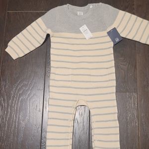 Baby Gap Knit Neutral Cable Knit One Piece  sz 18-24